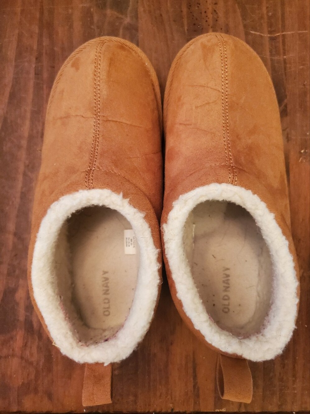 Old Navy Chestnut Brown Slip-On Faux Suede Slippers